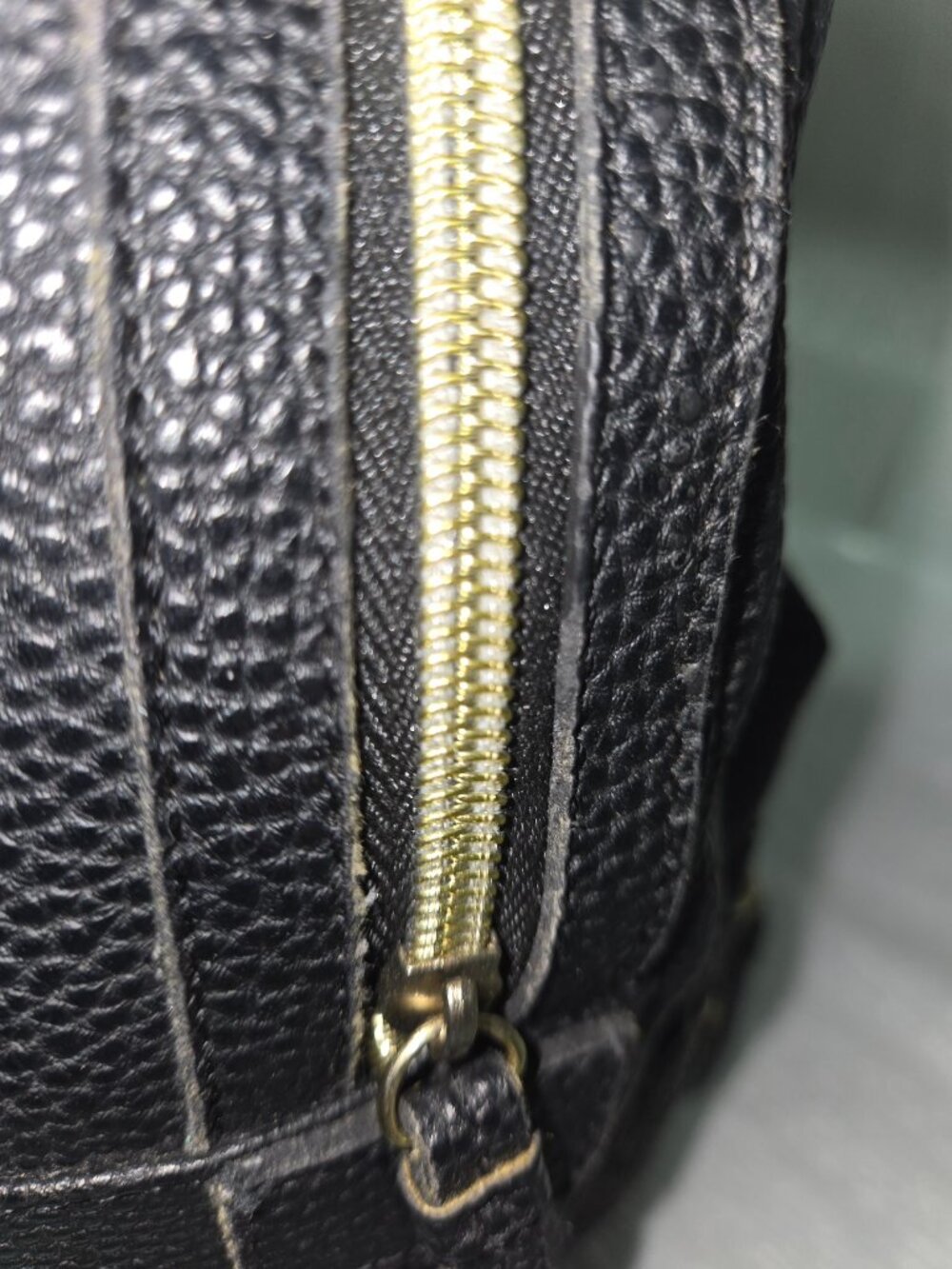 Kenneth Cole Reaction Black Mini Backpack Studded Gold Hardware - Picture 5 of 9